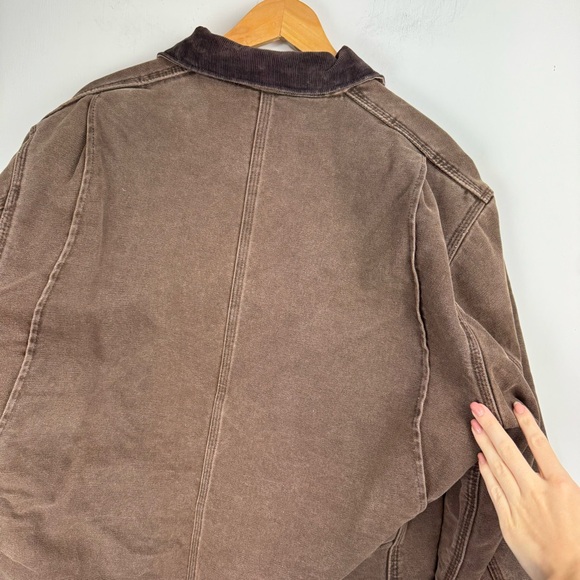 Vintage Carhartt Blanket Lined Chore Barn Jacket C02CHT Coat Brown Sz Large - Picture 14 of 16